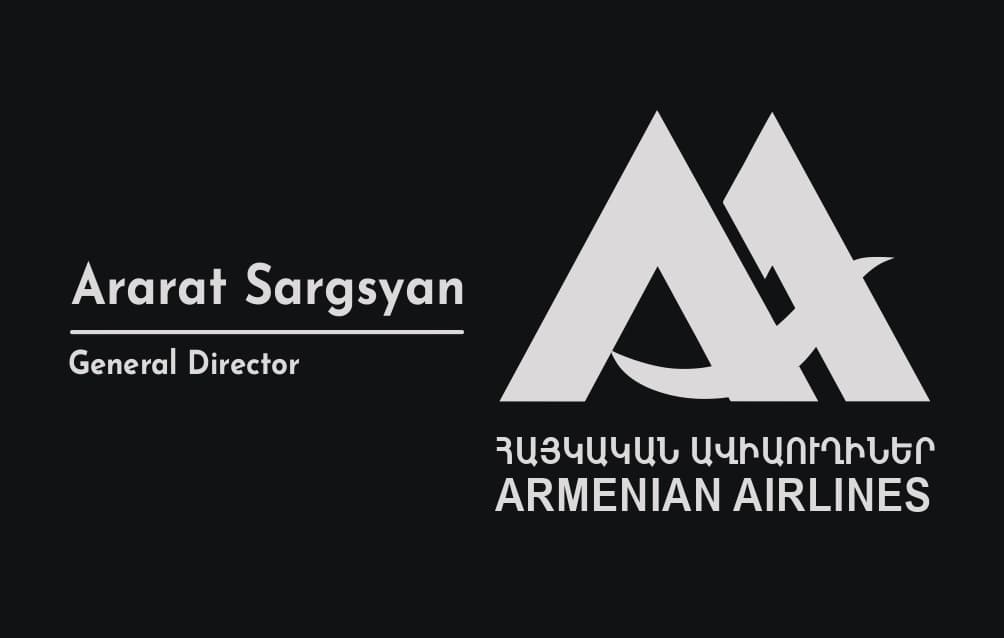 Armenian Airlines business card designed by Mibio