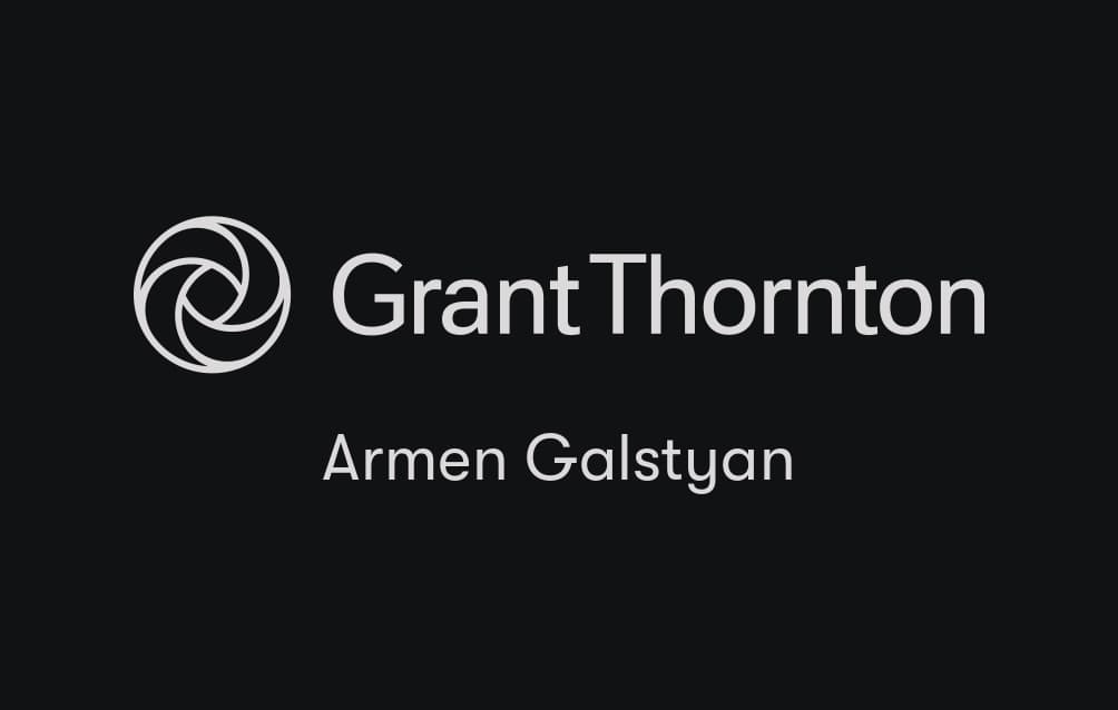Grant Thornton business card designed by Mibio