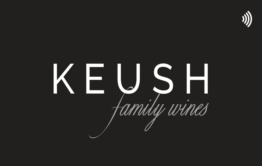 Keush Family Wines business card designed by Mibio