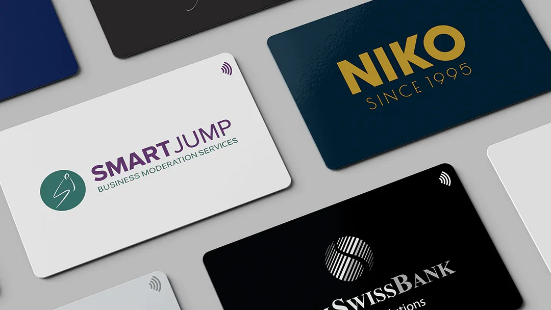 Custom Mibio cards designed for several companies